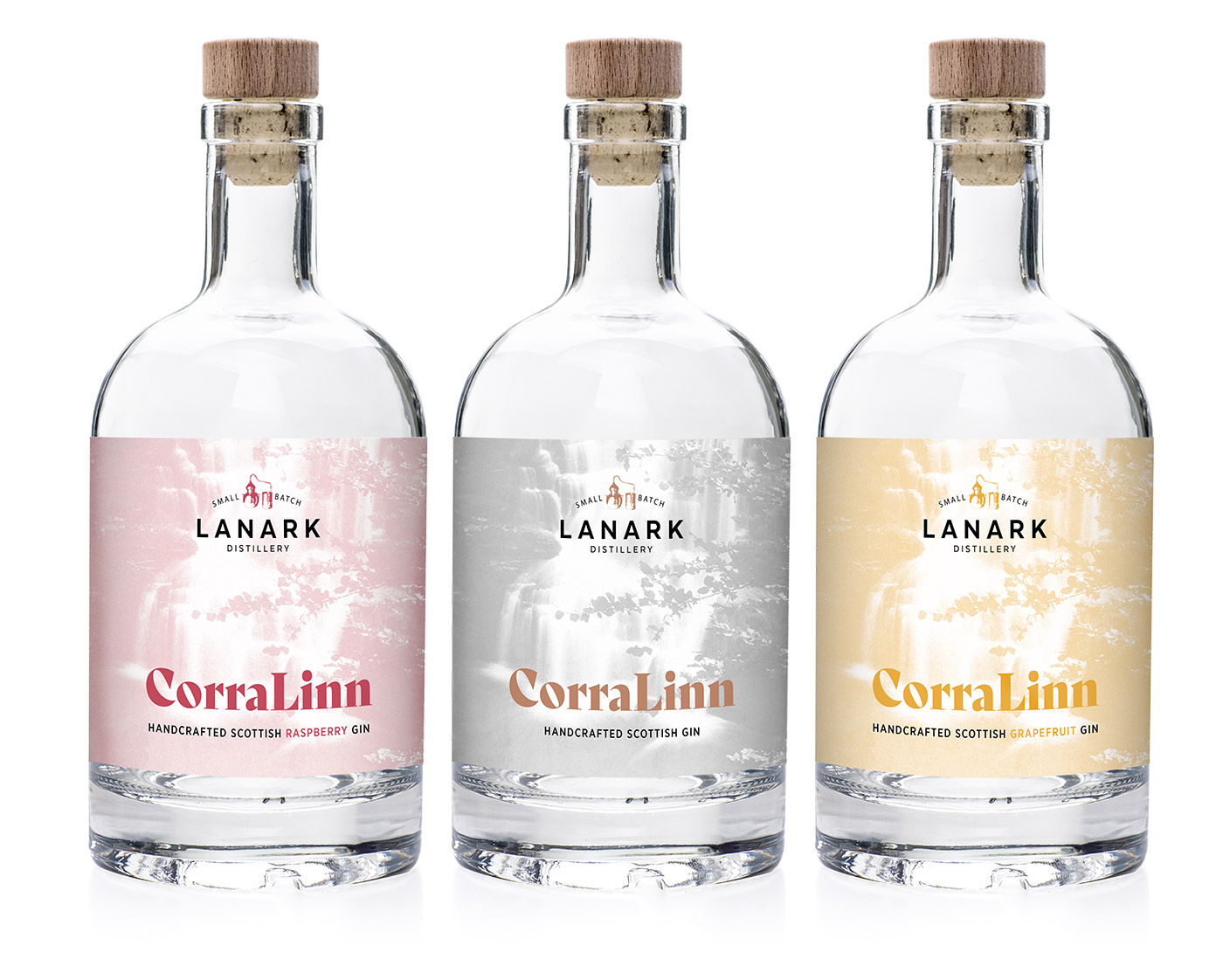 Lanark Distillery labels
